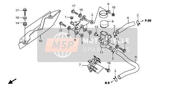 Honda SH300A 2009 AIR INJECTION VALVE for a 2009 Honda SH300A